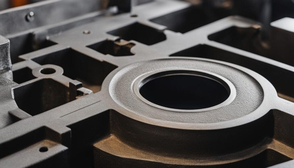 Varios tipos de fundiciones de hierro dúctiles medianos y grandes, proceso de arena de resina, tiempo de aislamiento requerido para la caja de arena después de verter