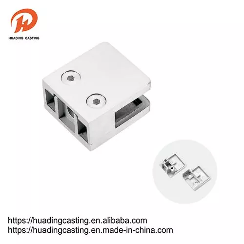 Acero inoxidable cuadrado 316 304 Base plana de la abrazadera de vidrio